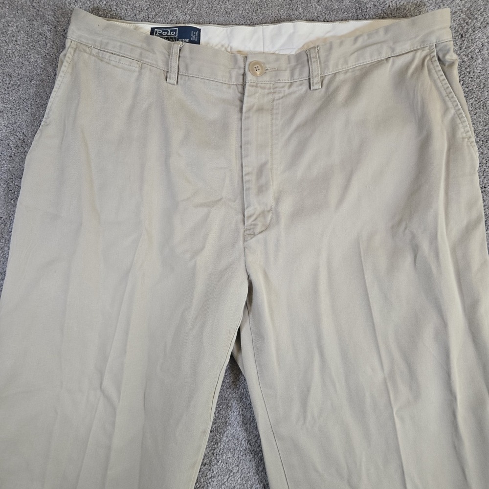 Polo Ralph Lauren Chino Prospect Pant Mens 38x30 Tan Khaki 100% Cotton Preppy - Picture 4 of 9